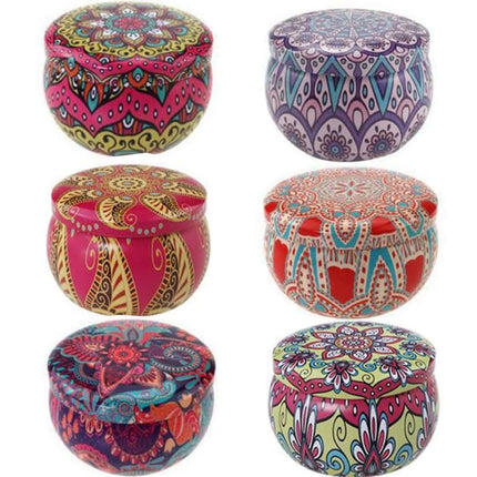 Candle Tin Jars 6 Pcs Set - Wnkrs