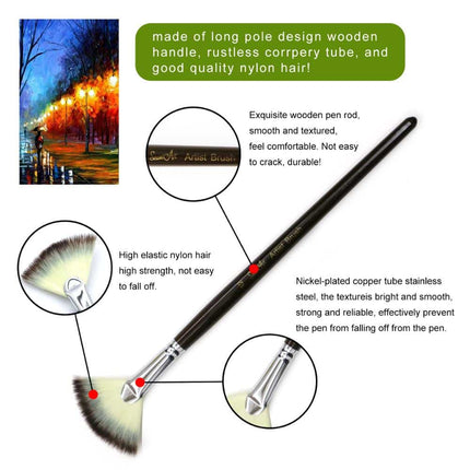 Fan Shaped Paint Brush 6 Pcs Set - wnkrs