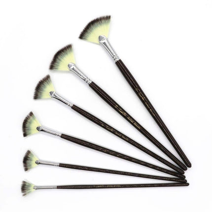 Fan Shaped Paint Brush 6 Pcs Set - wnkrs