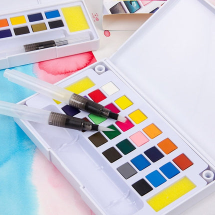 12-36 Colors Watercolor Paints Set with Water Color Brush - wnkrs