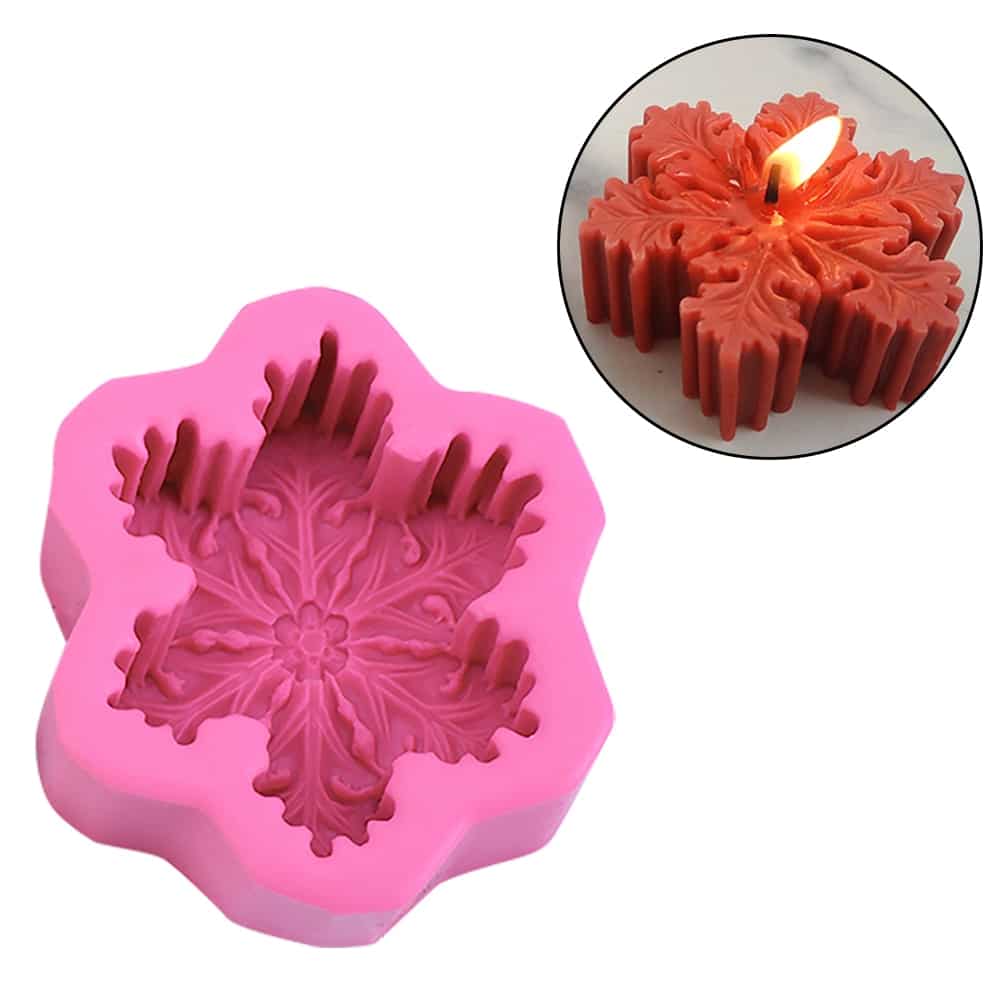 3D Snowflake Candle Mold