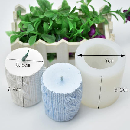 Knitted Design Candle Mold - wnkrs