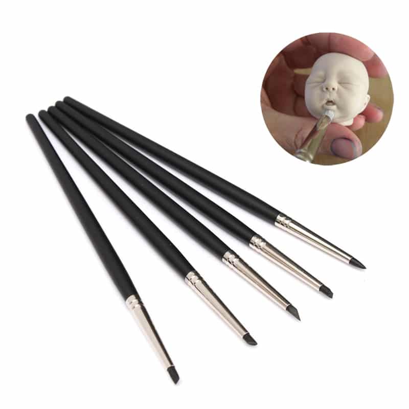 Clay Carving Silicone Brushes 5 Pcs Set