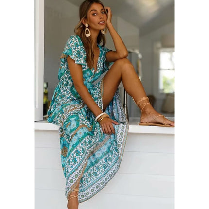 Boho Floral Women's Maxi Dress - Wnkrs