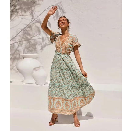 Boho Floral Women's Maxi Dress - Wnkrs