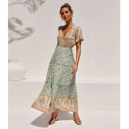 Boho Floral Women's Maxi Dress - Wnkrs