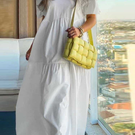 Women's Casual Dress with Puff Sleeves - Wnkrs