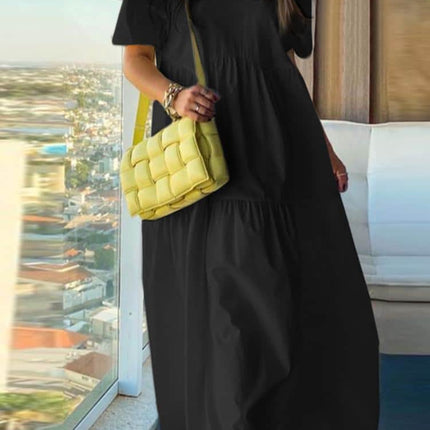 Women's Casual Dress with Puff Sleeves - Wnkrs