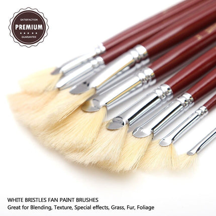 Bristles Long Fan Paint Brushes - Wnkrs