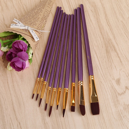 10 Pieces Paint Brush Set - wnkrs