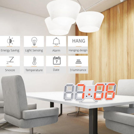 3D LED Digital Wall Clock - wnkrs