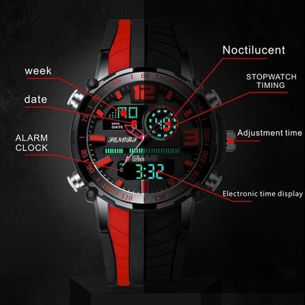 Men's Striped Silicone Strap Sports Watch - wnkrs