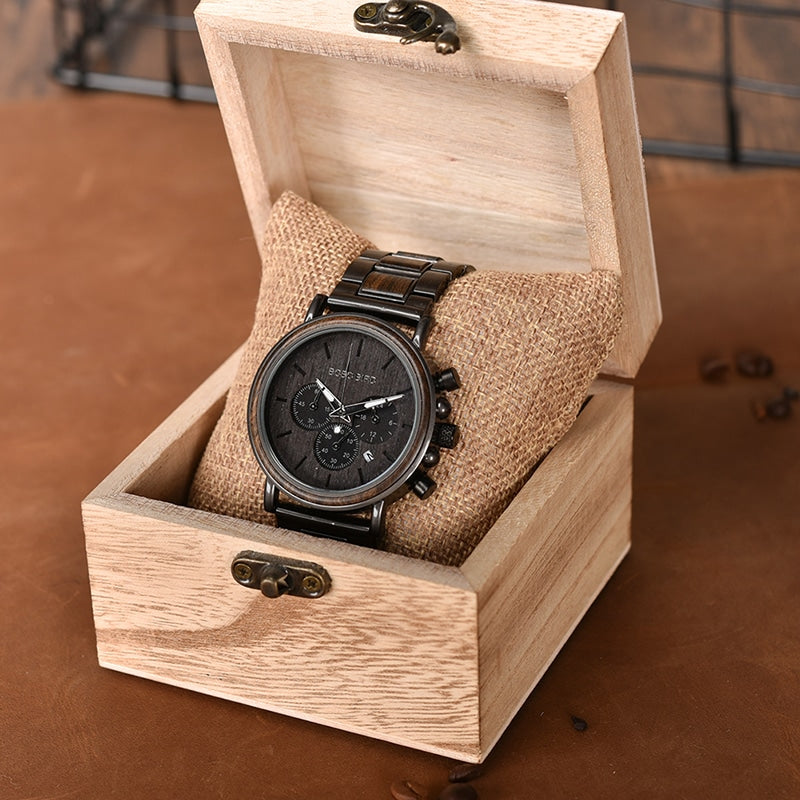 Men's Wooden Stylish Quartz Watch