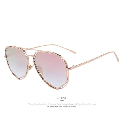 Geometric Aviator Sunglasses - Wnkrs