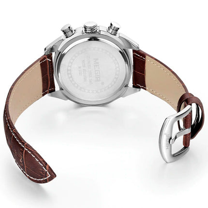 Quartz Wristwatches for Men with Leather Strap and Chronograph - wnkrs