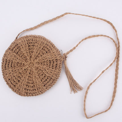 Round Shaped Straw Bag for Women - Wnkrs