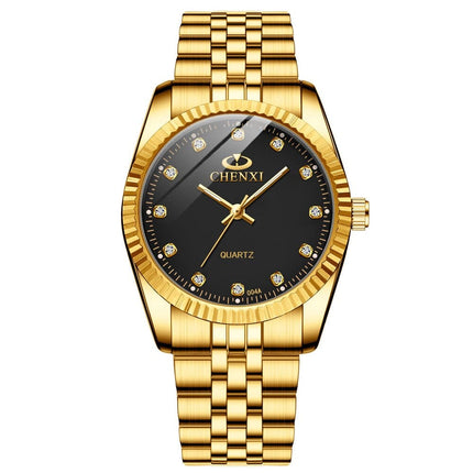 Women's Golden Steel Quartz Watch - wnkrs