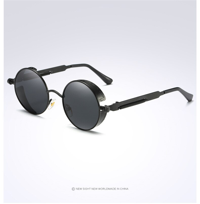 Men's Round Alloy Polarized Sunglasses