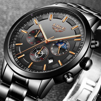 Business Styled Quartz Watches for Men with Stainless Steel Strap - wnkrs