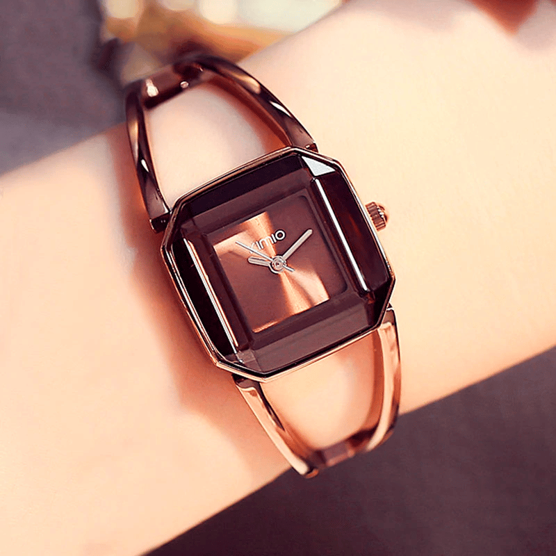 Quartz Wristwatches for Women with Gemstone Styled Dial