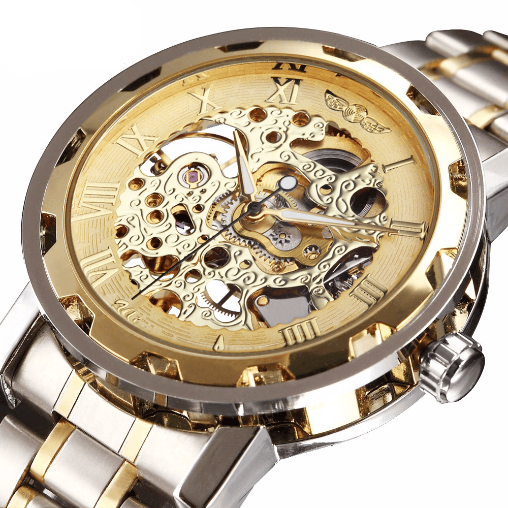 Men's Steampunk Style Mechanical Watch