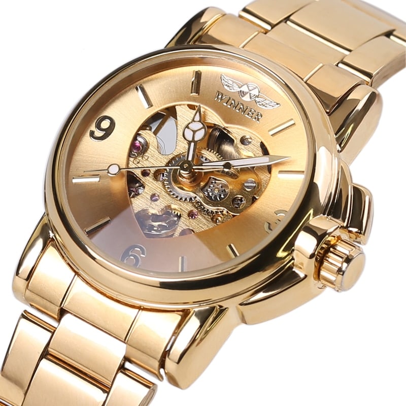 Women's Heart Dial Mechanical Watches