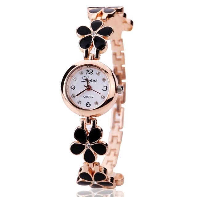 Women's Floral Bracelet Watch