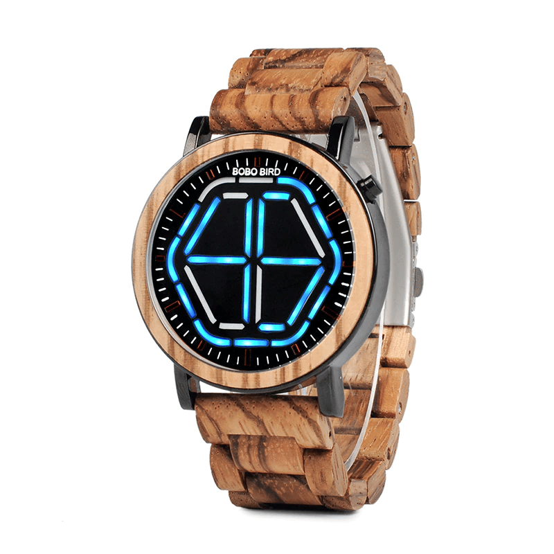 Wooden Digital Wristwatches for Men