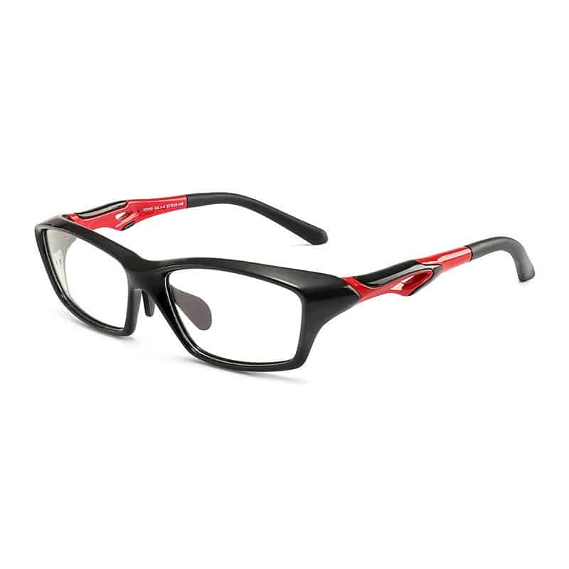 Sports-Style Rectangle Glasses with Sculpted Arms
