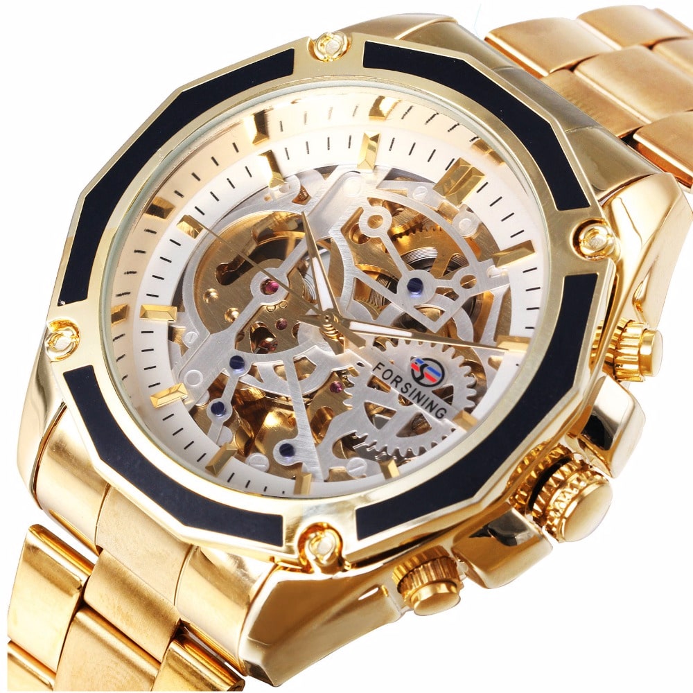 Business Men's Mechanical Automatic Skeleton Watches