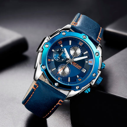Casual Quartz Watches for Men with Leather Strap - wnkrs