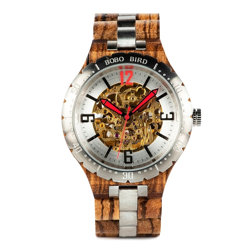 Men's Round Shaped Wooden Watch