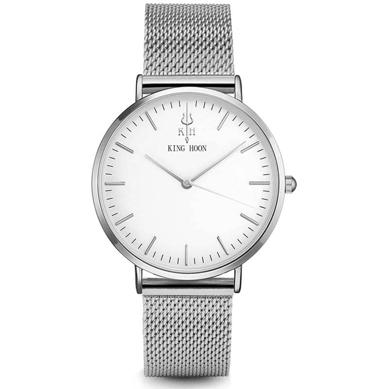 Minimal Round Watch with Strap or Mesh Choices