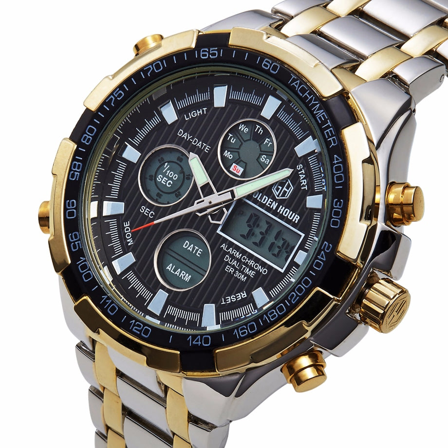 Luxury Digital Watches With Dual Display for Men