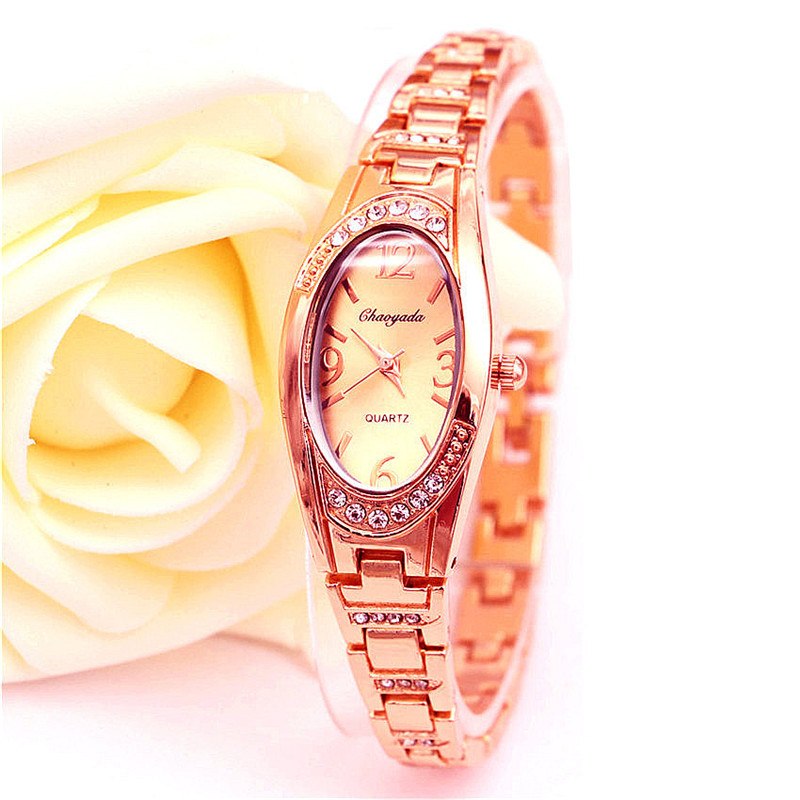 Oval Dial Slim Bracelet Watches