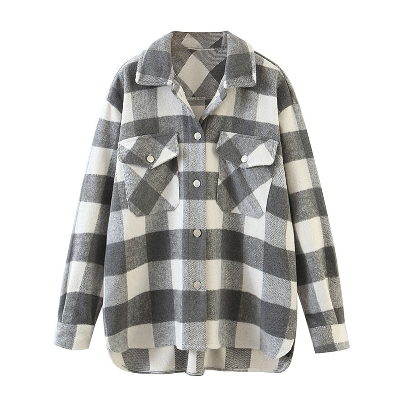 Women's Plaid Printed Vintage Shirt