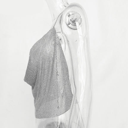 Women's Glittery Top With Shoulder Straps - Wnkrs