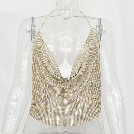 Women's Glittery Top With Shoulder Straps - Wnkrs