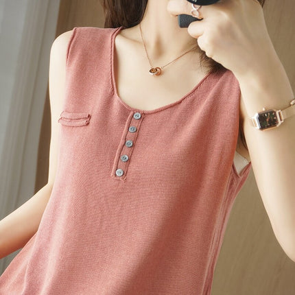 Women's Cotton and Linen Tank Top - Wnkrs