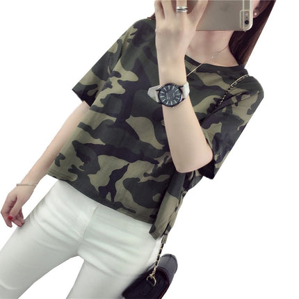 Loose T-Shirts for Women with Camouflage Prints - Wnkrs