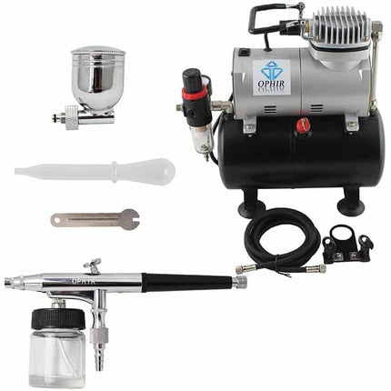 Compact Air Compressor with Dual Action Airbrush - wnkrs