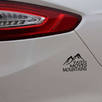 Faith Moves Mountains Car Sticker - wnkrs