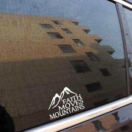 Faith Moves Mountains Car Sticker - wnkrs