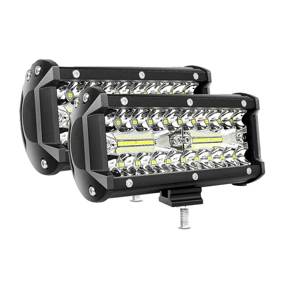 Rectangular Auxiliary LED Light Pair with Brackets