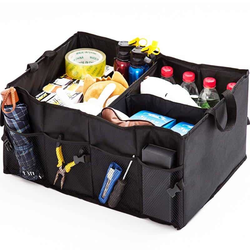 Folding Nylon Car Trunk Organizer with Pockets