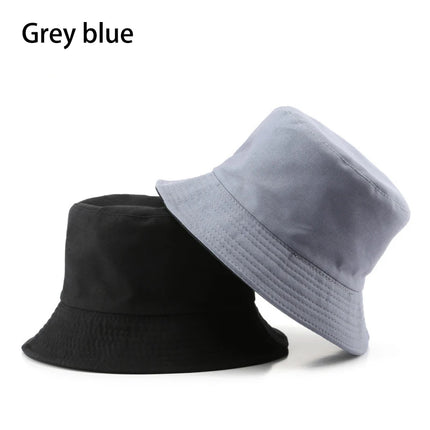 Chapeau bob réversible classique en coton noir – Casquette de soleil décontractée pour les aventures en plein air