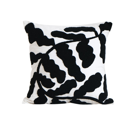 Modern Jane Wave Dot Geometric Black And White Cushion - Wnkrs