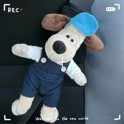 Cartoon Dog Plush Car Seat Belt Shoulder Protector - Wnkrs