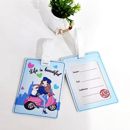 2-Piece Set PU Leather Luggage Tags