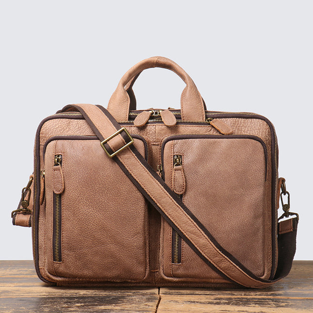 Mochila de cuero para hombre Mochila de viaje de gran capacidad